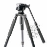QZSD Q680A черный профессиональный видеоштатив для камеры с максимальной высотой 188 см