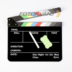 Fotokvant Clapper-3 хлопушка 20х30 см черная акриловая с английским текстом