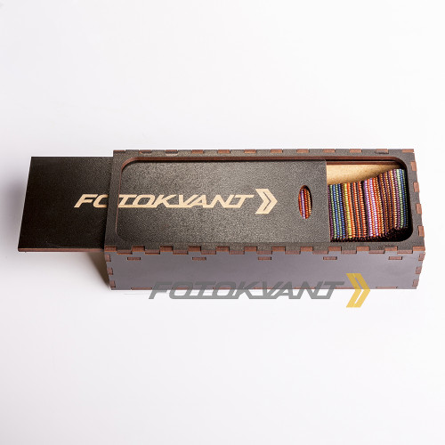 Fotokvant STO-29 ремень для фотоаппарата в подарочной деревянной коробочке