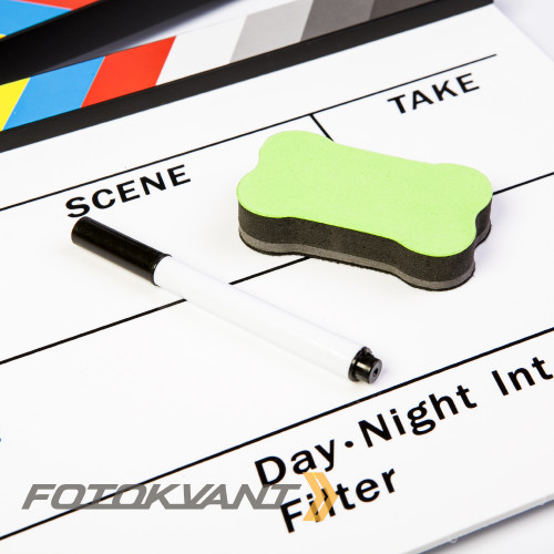 Fotokvant Clapper-4 хлопушка 20х30 см белая акриловая с английским текстом