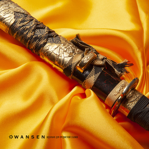 Wansen BS-1014-841333 Yellow шелковый фон 1x1.4 м оранжевый блеск