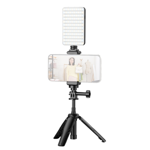 Осветитель с держателем смартфона Apexel JJ077FL Vlog Light Tripod Kit