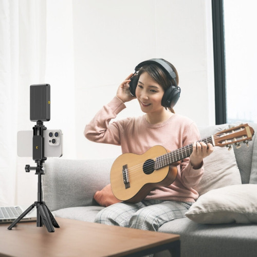 Осветитель с держателем смартфона Apexel JJ077FL Vlog Light Tripod Kit