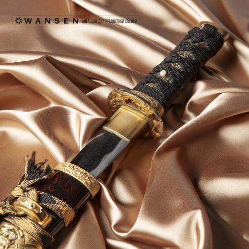 Wansen BS-1014-841336 Red Gold шелковый фон 1x1.4 м золотой