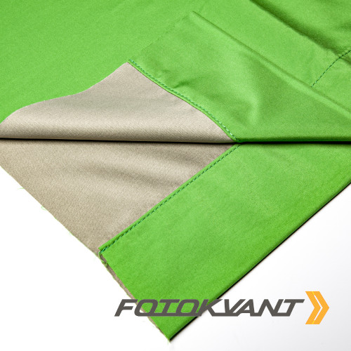 Fotokvant BGF-1520 Grey/Green фон тканевый двусторонний 150х200 см серый/зеленый