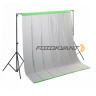 Fotokvant BGF-1520 Grey/Green фон тканевый двусторонний 150х200 см серый/зеленый