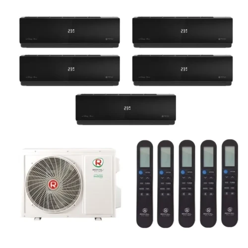 Мульти сплит система на 5 комнат Royal Clima 5TFM-42HN/OUT / RCI-AND09HN - 5 шт. Комплект GAMMA ATTICA NERO