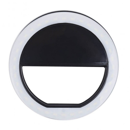 Fotokvant LED-8B RING Black светодиодная селфи-лампа диаметр 80 мм на батарейках черный