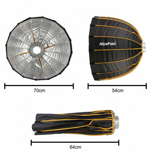 Софтбокс NiceFoto Professional LED-Ø90cm с сотами