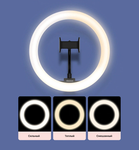 Осветитель кольцевой Baseus Live Stream 12" Чёрный
