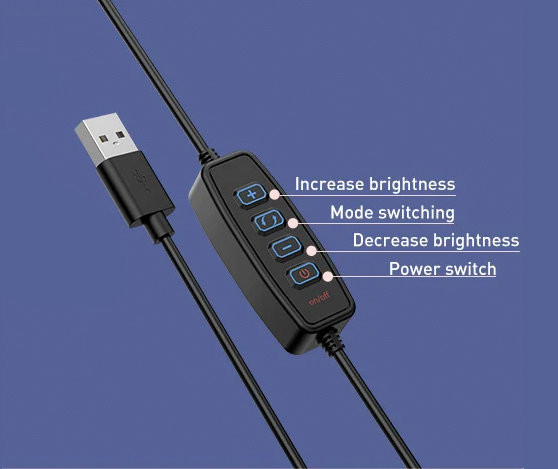 Осветитель кольцевой Baseus Live Stream 12" Чёрный