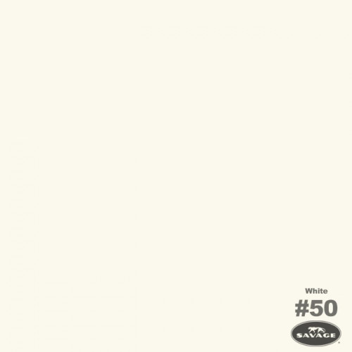 Savage (50-12) White бумажный фон 2,72x11 м теплый белый