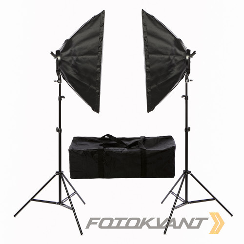 Fotokvant LED-6 KIT комплект светодиодного света 80 Вт с софтбоксами