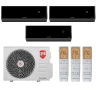 Мульти сплит система на 3 комнаты Royal Thermo RTFMO/out-27HN8 / RTFMI/in-09HN8/black - 3 шт. Комплект Barocco Black