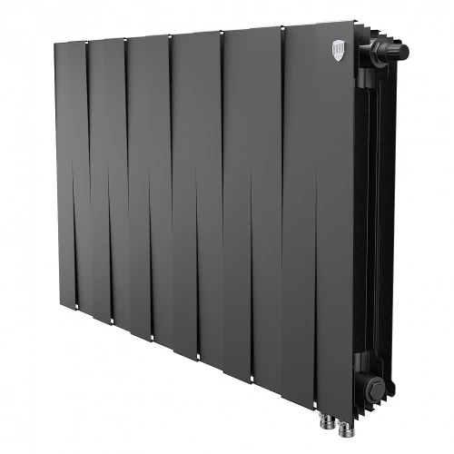 Радиатор биметаллический Royal Thermo PianoForte 500 Чёрный VR80 - 12 секц. Pianoforte 500 VR80