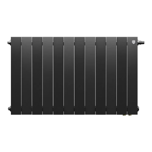 Радиатор биметаллический Royal Thermo PianoForte 500 Чёрный VR80 - 12 секц. Pianoforte 500 VR80
