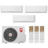Мульти сплит система на 3 комнаты Royal Thermo RTFMO/out-27HN8 / RTFMI/in-09HN8/white - 3 шт. Комплект Barocco White