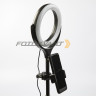 Fotokvant LEDF-537A1 Black KIT кольцевой осветитель USB с подставкой черный