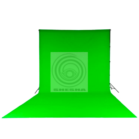 Зеленый фон ХРОМАКЕЙ тканевый  SHESHA 3х5 м