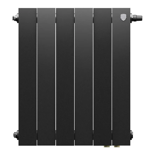 Радиатор биметаллический Royal Thermo PianoForte 500 Чёрный VR80 - 6 секц. Pianoforte 500 VR80