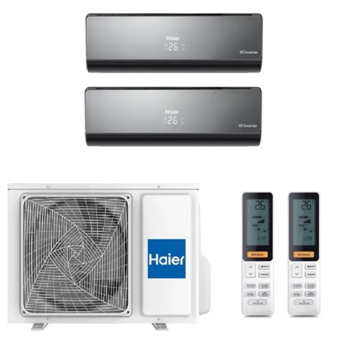 Мульти сплит-системы на 2 комнаты Haier 2U40S2SM2FA / AS25S2SF3FA-B - 2шт. Комплект Flexis Black