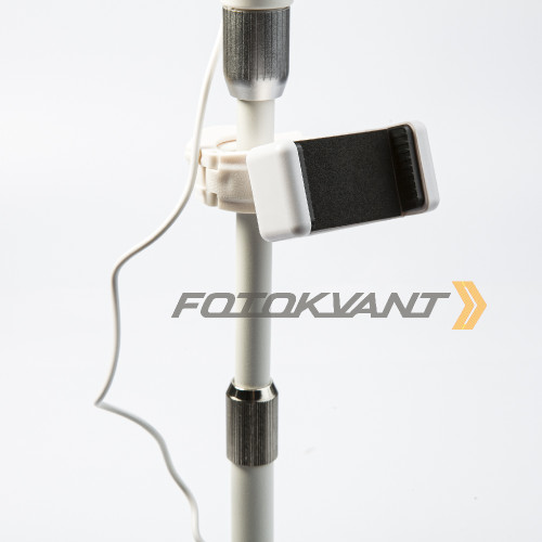 Fotokvant LEDF-539AJ White KIT кольцевой осветитель настольный с подставкой белый
