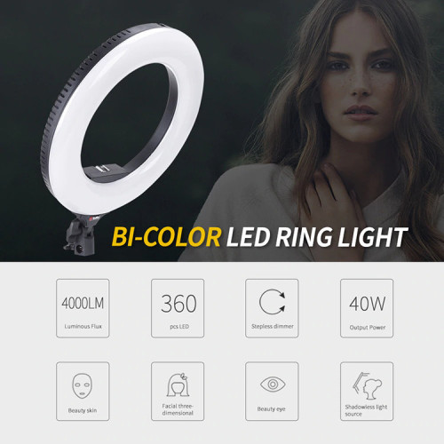 Осветитель кольцевой Tolifo R-48B Lite (3200-5600К) Черный