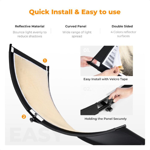 Комплект отражателей K&F Concept U-Shape Reflector 180x60см