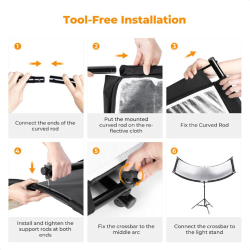 Комплект отражателей K&F Concept U-Shape Reflector 180x60см