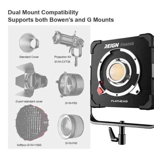 Осветитель GVM Reign FH400B Flathead