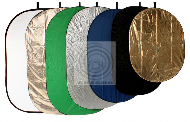 Grifon Отражатель R7-1218, 7 в 1 (120x180см) просветный, чёрный, белый, золотой, серебряный, синий-СК, зелёный-СК