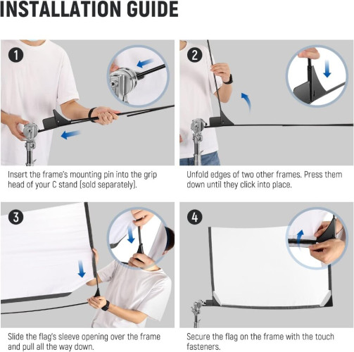 Комплект флагов Neewer SF4560F Foldable Scrim Flag Kit 45x60см
