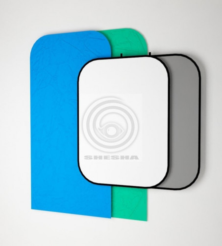 Grifon КОМПЛЕКТ 4-х фонов KIT-1B4 (фон на пружине: белый-серый (150х200см) и чехол (150х300см): синийCK-зелёныйCK)