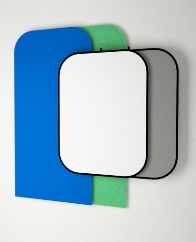 Grifon КОМПЛЕКТ 4-х фонов KIT-1B4 (фон на пружине: белый-серый (150х200см) и чехол (150х300см): синийCK-зелёныйCK)