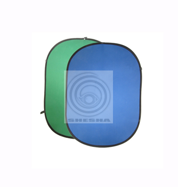 Двусторонний тканевый фон SHESHA ХРОМАКЕЙ (зеленый/синий) складной 2.4х2.4м