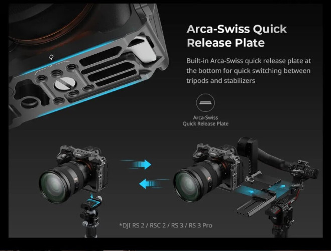 Клетка SmallRig 4538 HawkLock QR Kit для Sony A7R V/A7 IV/A7SIII