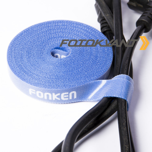 Fotokvant Tape-29B лента-липучка 5 м для организации проводов в студии синяя