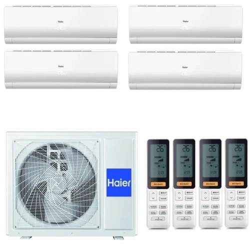 Мульти сплит-системы на 4 комнаты Haier 4U75S2SR5FA / AS25S2SF3FA-W - 4шт. Комплект Flexis White