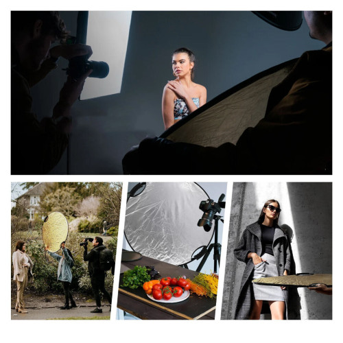 Комплект отражателей/хромакеев Neewer RF-110III с ручками (7-в-1) 110см