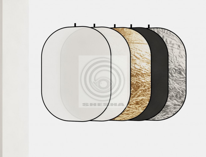 Grifon Отражатель R5-1117, 5 в 1 (110-168 см) просветный, чёрный, белый, золотой, серебряный
