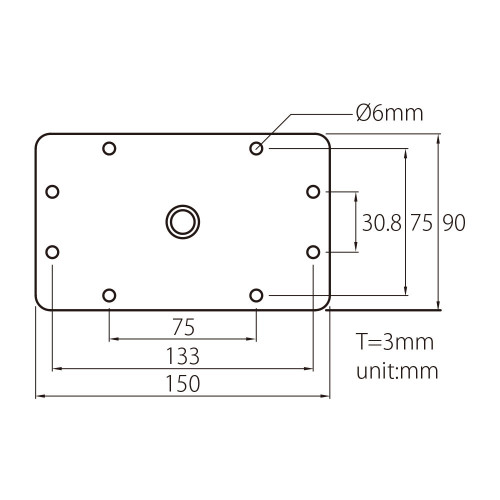 Кронштейн KUPO KS-044 9" BABY WALL PLATE